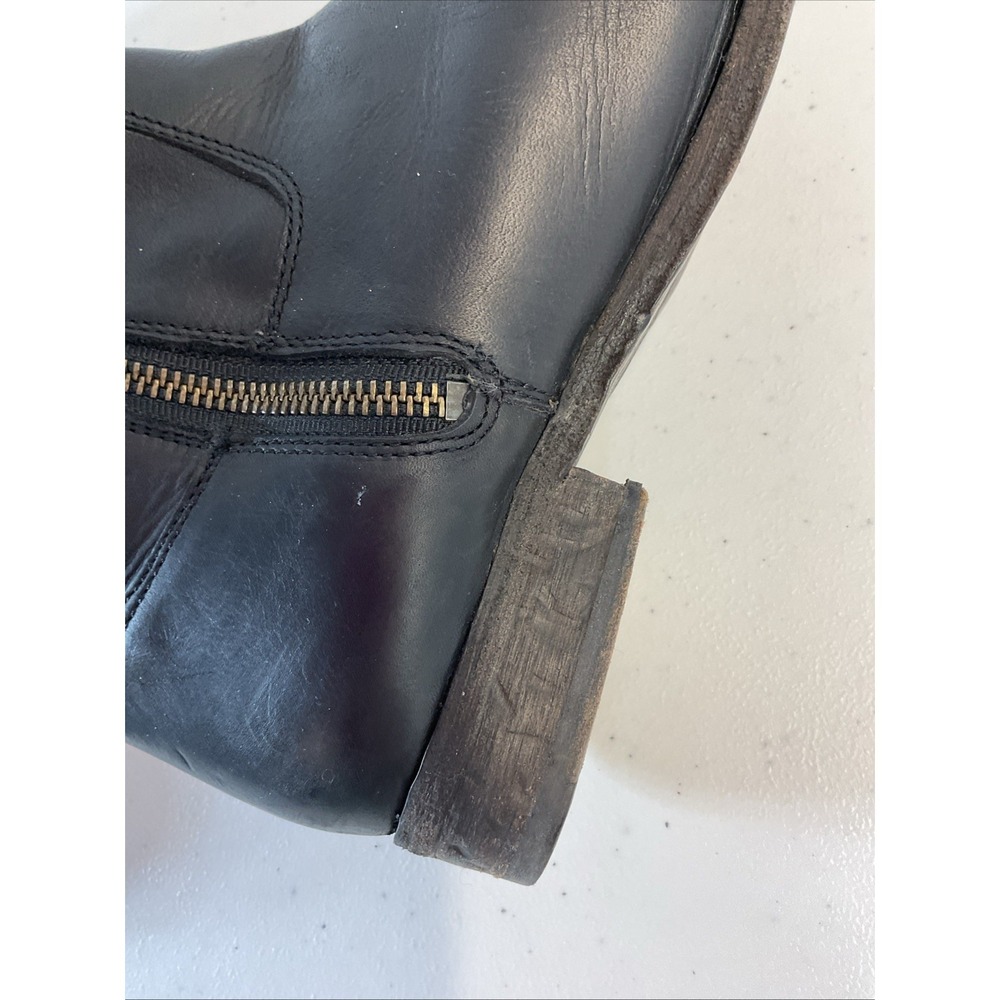Frye Melissa Button Short Zipper Black Boots Size 8B Grunge Y2k Moto - Picture 8 of 14